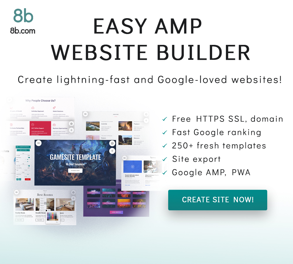 8b website and landing page builder